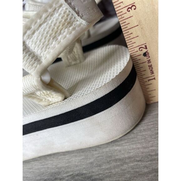 Teva Flatform Universal Mesh Platform Sandals White Mesh Strappy Women 8M US/39 - Picture 6 of 16